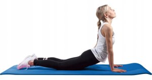 Mata do jogi duża 190x100x1,5 cm błękit królewski 4