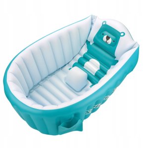 Wanienka PODRÓŻNA DMUCHANA Turystyczna 82x57x28cm dla DZIECI NIEMOWLĄT BLUE 1