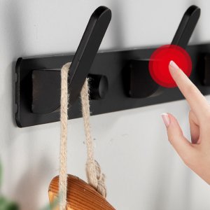 WIESZAK ŁAZIENKOWY Szatnia METAL Ręczniki CZARNY 3