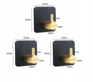 WIESZAK ŁAZIENKOWY komplet METALOWY Elegancki 3szt 1