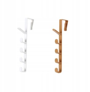 WIESZAK NA DRZWI Uniwersalny 5-miejscowy BIAŁY 2