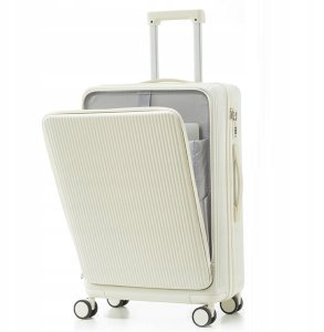 WALIZKA Kabinowa BIAŁA ABS Odporna 38L USB 1