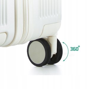 ITIMPORT WALIZKA Kabinowa BIAŁA ABS Odporna 38L USB 6