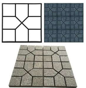 Wielorazowa Forma do KOSTKI BRUKOWEJ ZALEWANA BETONEM 40cm ŚCIEŻKA CHODNIK 1