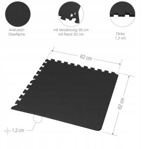 zestaw 6 x mata pod sprzęt puzzle gruba 1,2 cm 11