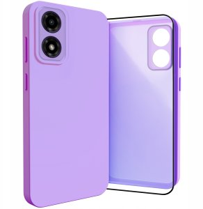 Etui do Motorola Moto G04 / G24 / E14 (Osłona Kamery, Fioletowe)   Szkło 9H 1