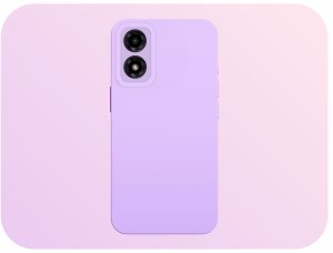 Hello Case Etui do Motorola Moto G04 / G24 / E14 (Osłona Kamery, Fioletowe)   Szkło 9H 2