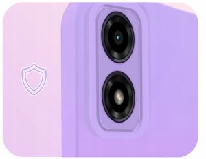 Hello Case Etui do Motorola Moto G04 / G24 / E14 (Osłona Kamery, Fioletowe)   Szkło 9H 3