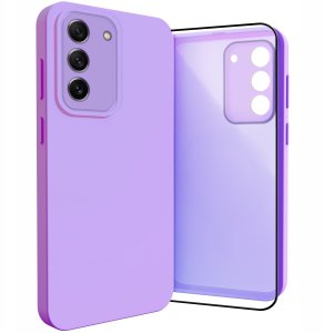 Etui do Samsung Galaxy S21 FE (Osłona Kamery, Fioletowe, Plecki)   Szkło 9H 1