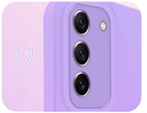 Etui do Samsung Galaxy S21 FE (Osłona Kamery, Fioletowe, Plecki)   Szkło 9H 3