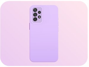 Hello Case Etui do Galaxy A52 4G / 5G / A52s 4G (Osłona Kamery, Fioletowe)   Szkło 9H 2
