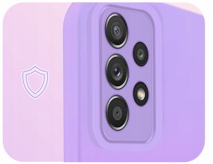 Hello Case Etui do Galaxy A52 4G / 5G / A52s 4G (Osłona Kamery, Fioletowe)   Szkło 9H 3