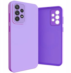 Hello Case Etui do Galaxy A52 4G / 5G / A52s 4G (Osłona Kamery, Fioletowe)   Szkło 9H 6
