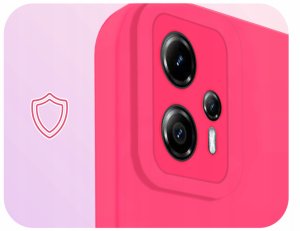 Hello Case Etui do Motorola Moto G13 / G23 (Osłona Kamery, Fuksjowe, Ochronne)   Szkło 3