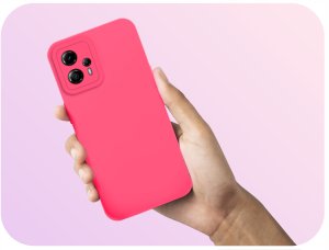 Hello Case Etui do Motorola Moto G13 / G23 (Osłona Kamery, Fuksjowe, Ochronne)   Szkło 5
