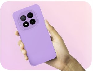 Hello Case Etui do Xiaomi Redmi Note 14 Pro Plus 5G (Osłona Kamery, Fioletowe)   Szkło 5