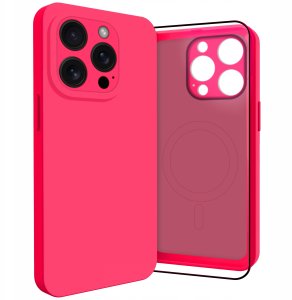 Etui do Apple iPhone 16 Pro (Do Magsafe, Osłona Kamery, Fuksjowe)   Szkło 1