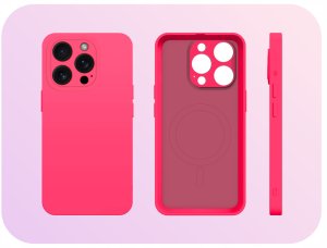 Etui do Apple iPhone 16 Pro (Do Magsafe, Osłona Kamery, Fuksjowe)   Szkło 4