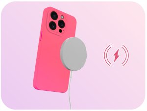 Etui do Apple iPhone 16 Pro (Do Magsafe, Osłona Kamery, Fuksjowe)   Szkło 6