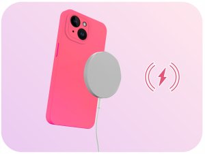 Etui do Apple iPhone 14 (Do Magsafe, Osłona Kamery, Fuksjowe, Case)   Szkło 6