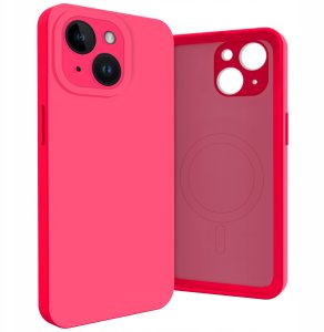 Etui do Apple iPhone 14 (Do Magsafe, Osłona Kamery, Fuksjowe, Case)   Szkło 7