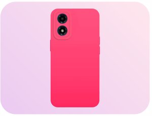 Hello Case Etui do Motorola Moto G04 / G24 / E14 (Osłona Kamery, Fuksjowe)   Szkło 9H 2