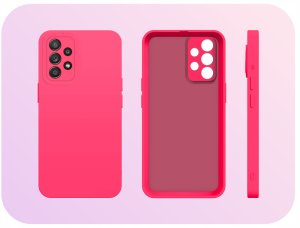 Etui do Galaxy A52 4G / 5G / A52s 4G (Osłona Kamery, Fuksjowe)   Szkło 9H 4