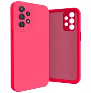 Etui do Galaxy A52 4G / 5G / A52s 4G (Osłona Kamery, Fuksjowe)   Szkło 9H 6