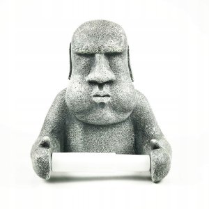 Uchwyt na PAPIER TOALETOWY Moai WYSPY WIELKANOCNE Figurka GŁOWA ŚMIESZNY 1