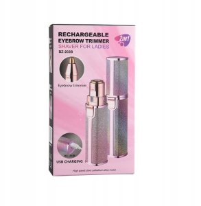 TRYMER DEPILATOR do NOSA BRWI CIAŁA Brokatowy USB 7