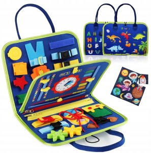 Tablica MONTESSORI Walizka EDUKACYJNA Sensoryczna dla DZIECI Manipulacyjna 1