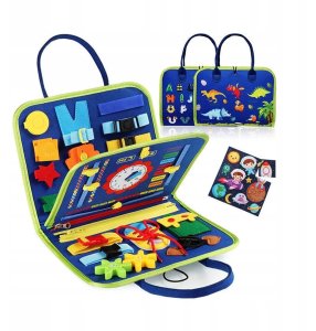 Tablica MONTESSORI Walizka EDUKACYJNA Sensoryczna dla DZIECI Manipulacyjna 13