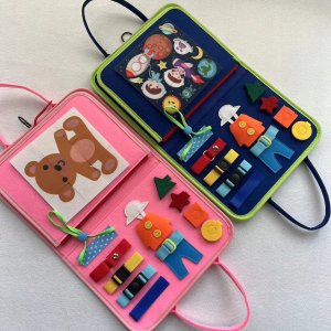 Tablica MONTESSORI Walizka EDUKACYJNA Sensoryczna dla DZIECI Manipulacyjna 4