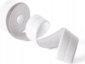 TAŚMA USZCZELNIAJĄCA do WANNY WC PRYSZNIC 320cm 22mm BIAŁA LISTWA ZLEW 1