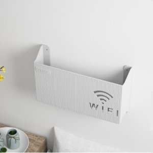 UCHWYT ŚCIENNY PÓŁKA na ROUTER WIFI SWITCH Blue 4