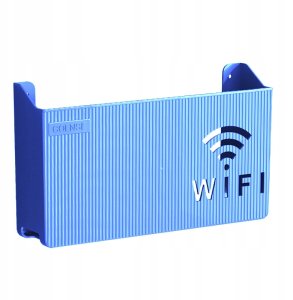UCHWYT ŚCIENNY PÓŁKA na ROUTER WIFI SWITCH Blue 10