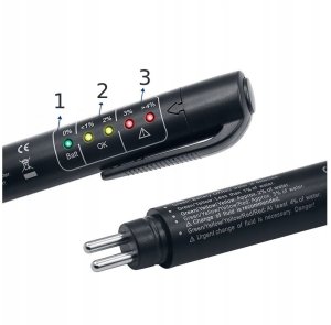 Tester PŁYNU HAMULCOWEGO LED Miernik 5 poziomów DOT 3 4 5 ile WODY w PŁYNIE 2