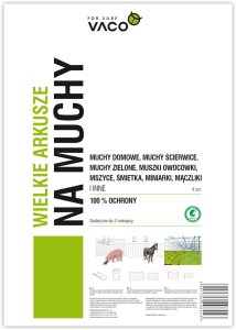 Lep na muchy Duży 60x30cm 4 szt VACO 1