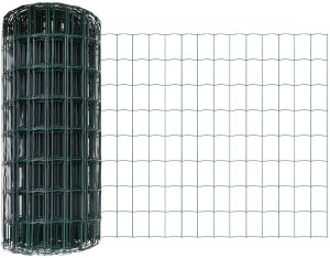 vidaXL Ogrodzenie Euro z 5 słupkami U Zielone 0.8x10 m Stal 4