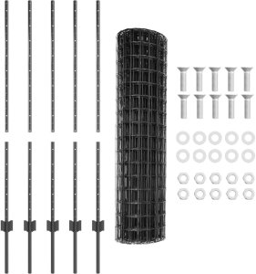 vidaXL Szare ogrodzenie Euro z 10 słupkami 1,2x10 m ze stali 2