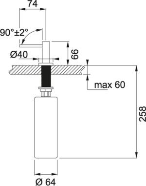 Franke Dozownik Neptune Fragranit+ Beżowy (119.0287.556) 2
