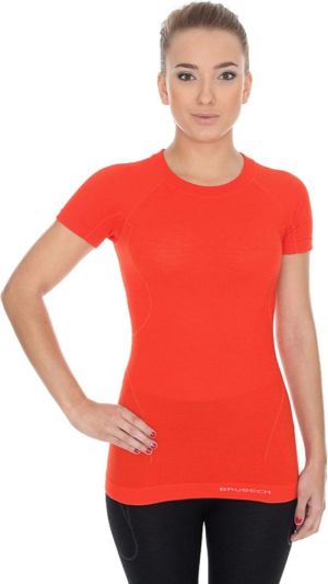 Brubeck Koszulka damska z krótkim rękawem Active Wool pomarańczowa r. M (SS11700) 1