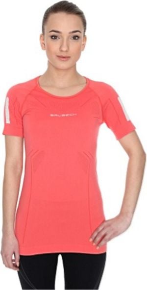 Brubeck Koszulka damska z krótkim rękawem Athletic pomarańczowa r. L (SS11080) 1