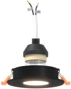 vidaXL Lampy wpuszczane 12 sztuk Okrągłe GU10 Czarne 91 mm 9