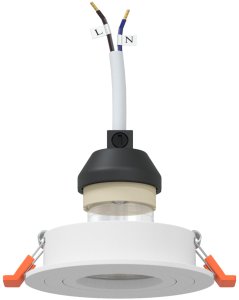 vidaXL Reflektory wpuszczane 12 szt. Okrągłe GU10 Białe 91 mm 3