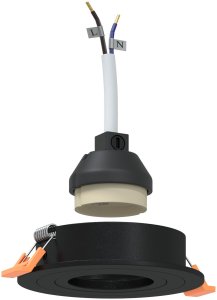 vidaXL Reflektory wpuszczane 24 szt. Okrągłe GU10 Czarny 91 mm 2