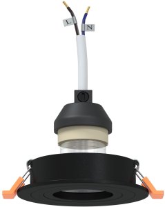 vidaXL Reflektory wpuszczane 24 szt. Okrągłe GU10 Czarny 91 mm 3