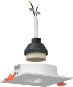 vidaXL Lampa wpuszczana 24 szt. Kwadrat GU10 Biała 91x91 mm 2