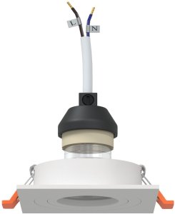 vidaXL Lampa wpuszczana 24 szt. Kwadrat GU10 Biała 91x91 mm 3