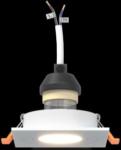 vidaXL Lampa wpuszczana 24 szt. Kwadrat GU10 Biała 91x91 mm 10